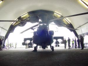 Helocopter shelter interior